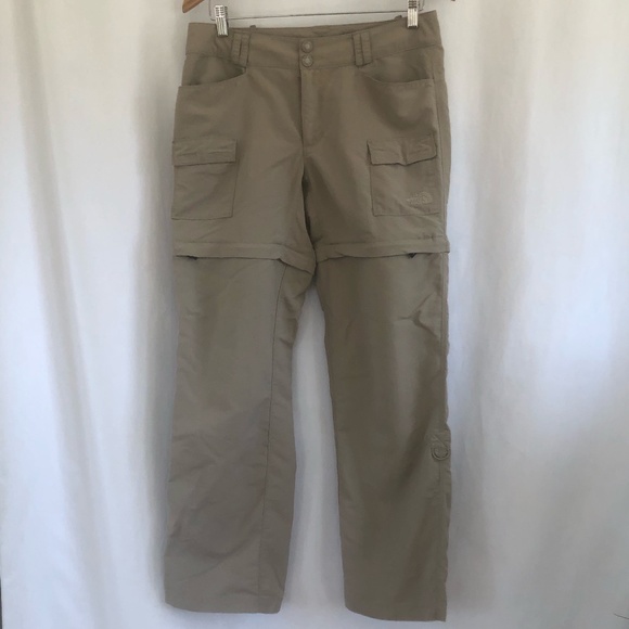 Tan North Face convertible pants. Size US 8. - Picture 1 of 13